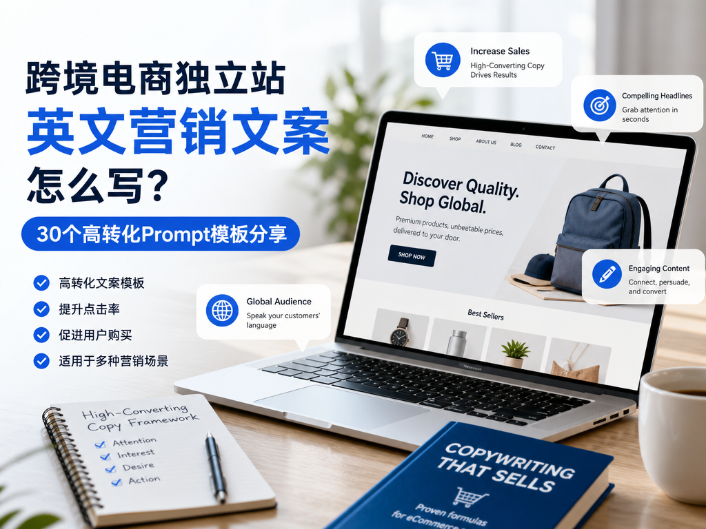 跨境电商独立站英文营销文案怎么写？30个高转化Prompt模板分享